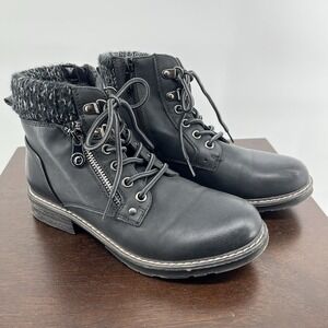 Patrizia Jadah Womens Ankle Boots Size EU 36 US 6 Black Chunky Grunge Biker Goth